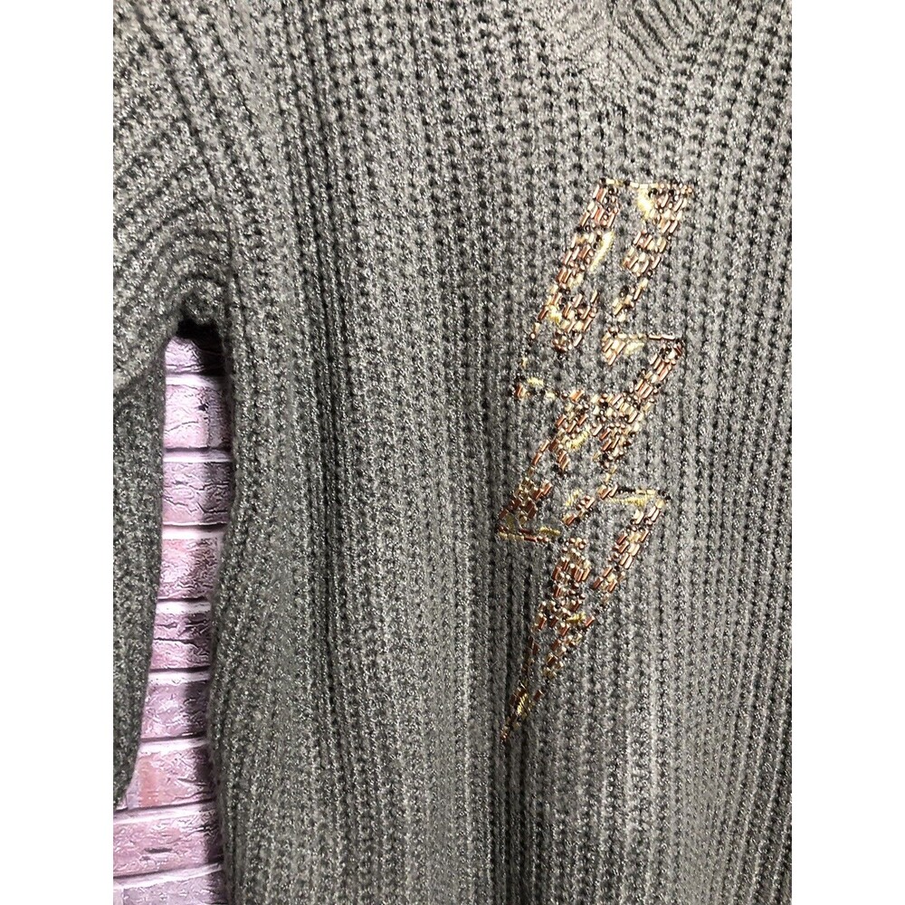 New Torrid Women’s Gray Heavy Knit Long Sleeve Sweater, Top Size 1  - Picture 6 of 10
